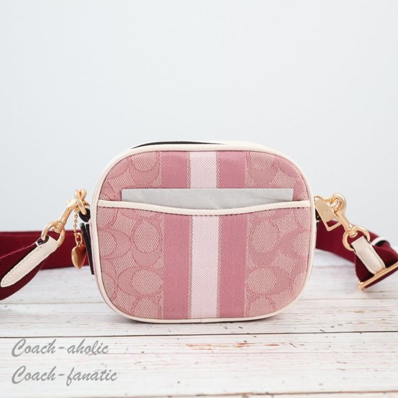 NWT Coach C7978 Mini Dempsey Camera Bag In Signature Jacquard With Coach Patch - Picture 7 of 12